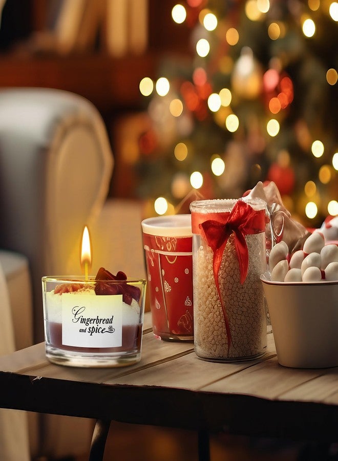 Conelist Gingerbread and Spice Jar Candle, Cinnamon and Star Anise Soy Candles Christmas Decorative Wax for Christmas Party Decoration, Gift, Table Photo Prop - Image 5